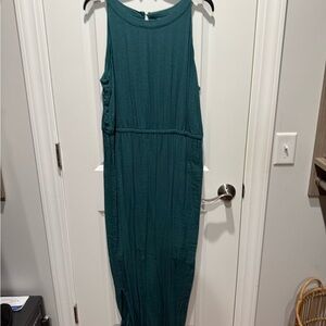 Nic & Zoe Elegant Teal Sleeveless Maxi Dress Size: XL